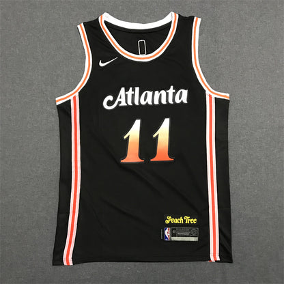 Men's Atlanta Hawks Trae Young #11 Black 2022/23 Swingman Jersey1 - City Edition