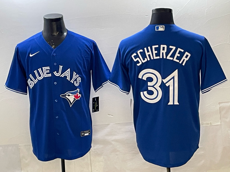 Men's Toronto Blue Jays Max Scherzer #31 Rush Blue Replica Player Jersey