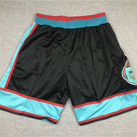 Men's Memphis Grizzlies Black/Turquoise Basketball Shorts1