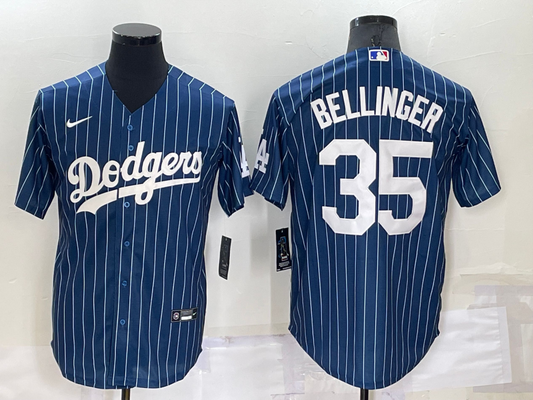 Men's Los Angeles Dodgers Cody Bellinger #35 Blue Fashion Baseball Jersey1