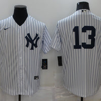 Men's New York Yankees Alex Rodriguez #13 White Replica Player Name Jersey1