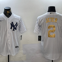 Men's New York Yankees Derek Jeter #2 White Game Jersey1
