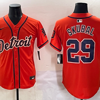 Men's Detroit Tigers Tarik Skubal #29 Orange Limited Player Jersey