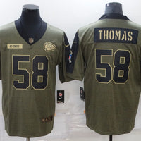 Men's Kansas City Chiefs Derrick Thomas #58 Brown Game Jersey1