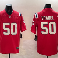 Men's New England Patriots Mike Vrabel #50 Red Retired Player Alternate Game Jersey1