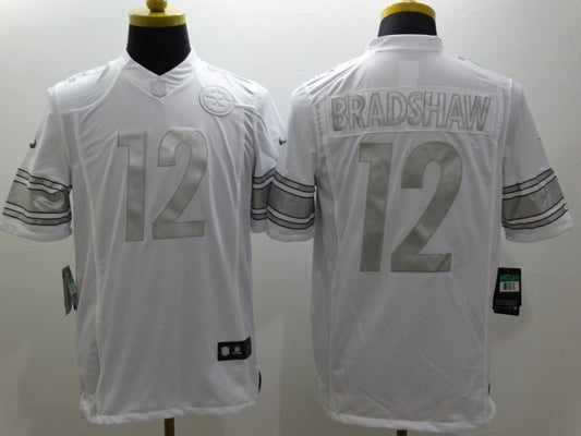 Men's Pittsburgh Steelers Terry Bradshaw #12 White Game Jersey1