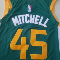 Men's Utah Jazz Donovan Mitchell #45 Green 2020/21 Swingman Player Jersey1