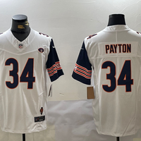 Men's Chicago Bears Walter Payton #34 White Alternate Game Player Jersey1