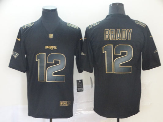 Men's New England Patriots #12 Tom Brady Black Player Game Jersey1