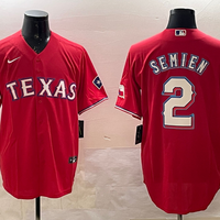 Men's Texas Rangers Marcus Semien #2 Red Replica Player Jersey1