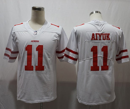 Men's San Francisco 49ers Brandon Aiyuk #11 White Game Jersey1