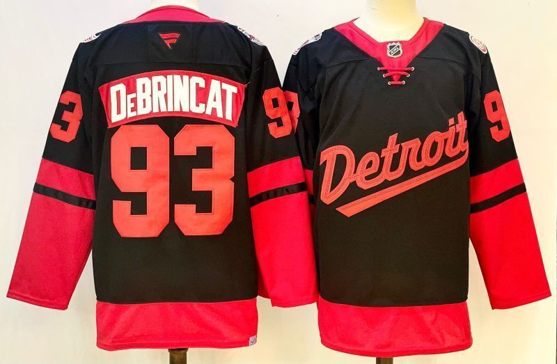 Men's Detroit Red Wings Alex DeBrincat #93 Fanatics Black Player Jersey