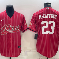 Men's San Francisco 49ers Christian McCaffrey #23 Red Game Player Jersey1 Joint Edition