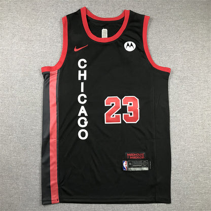 Men's Chicago Bulls Michael Jordan #23 Black 2023/24 Swingman Jersey1 - City Edition