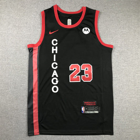 Men's Chicago Bulls Michael Jordan #23 Black 2023/24 Swingman Jersey1 - City Edition