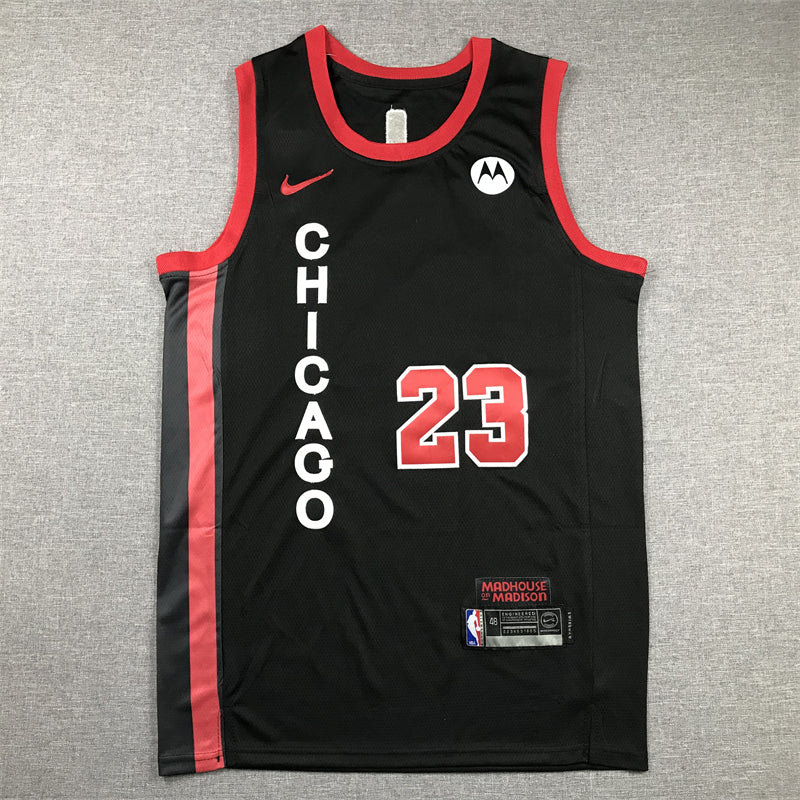 Men's Chicago Bulls Michael Jordan #23 Black 2023/24 Swingman Jersey1 - City Edition