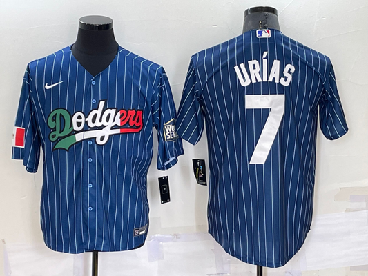 Men's Los Angeles Dodgers Julio Urias #7 Blue Player Baseball Jersey1