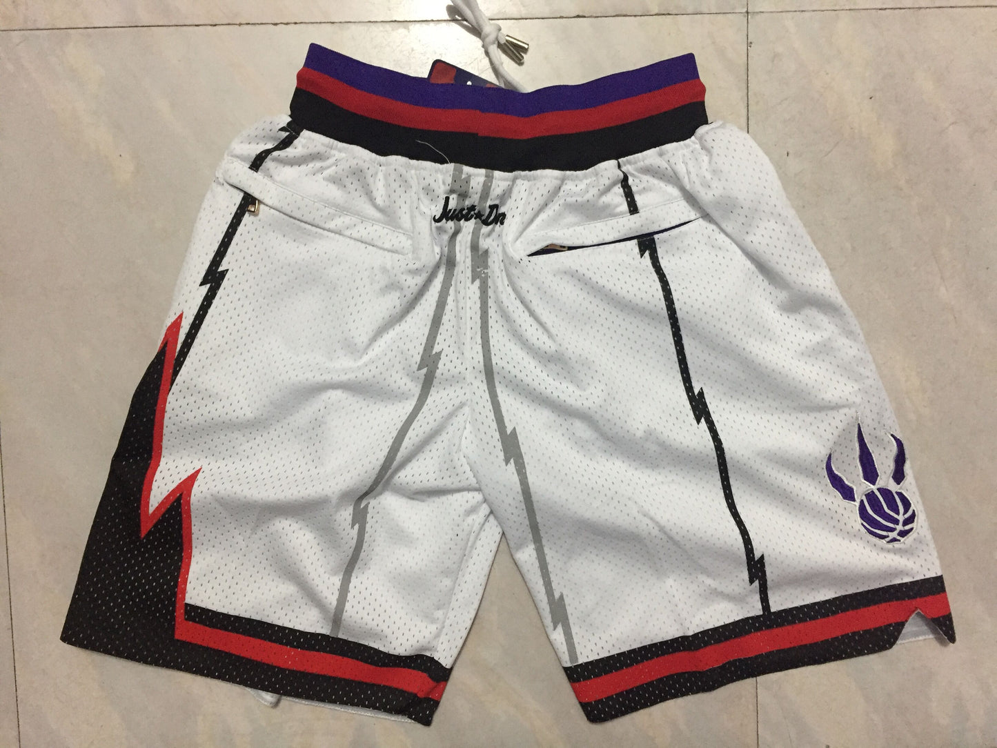 Men's Toronto Raptors White 1997-98 Hardwood Classics Basketball Shorts1