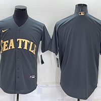 Men's Seattle Mariners Dark Gray Replica Blank Jersey1