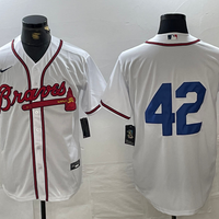 Men's Atlanta Braves #42 White 2024 Jackie Robinson Day Home Limited Jersey1