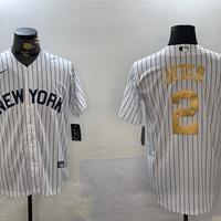 Men's New York Yankees Derek Jeter #2 White Player Game Jersey1