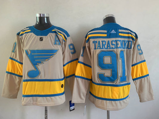 Men's St. Louis Blues Vladmir Tarasenko #91 Cream Breakaway Player Jersey1