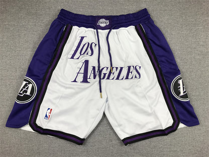 Men's Los Angeles Lakers White 2022/23 Basketball Shorts1 City Edition