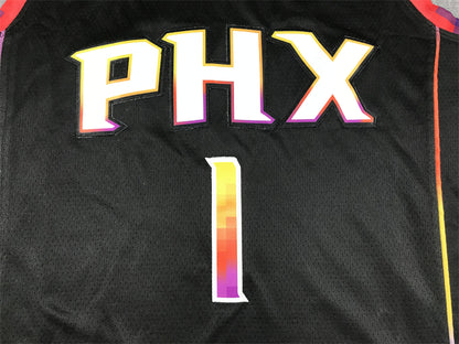 Men's Phoenix Suns Devin Booker #1 Black 2022/23 Fast Break Player Jersey1 - Statement Edition