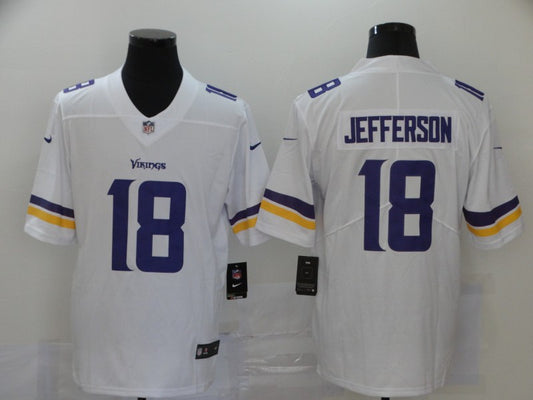 Men's Minnesota Vikings Justin Jefferson #18 White Player Game Jersey1