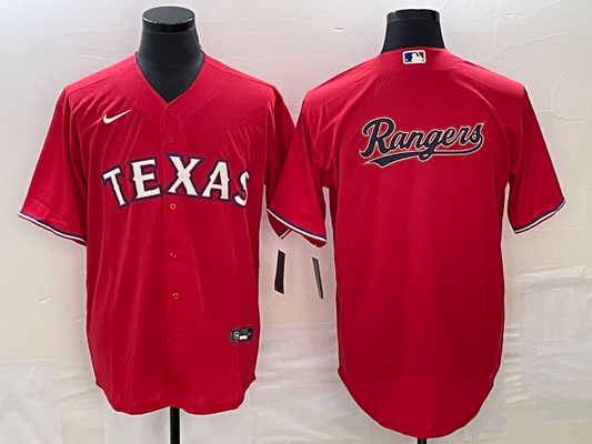 Men's Texas Rangers Red Replica Team Jersey1