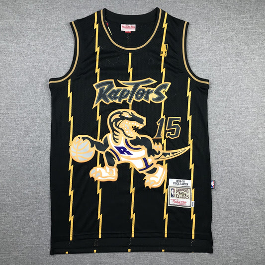 Men's Toronto Raptors Vince Carter 1998-99 Black Hardwood Classics Swingman Jersey1