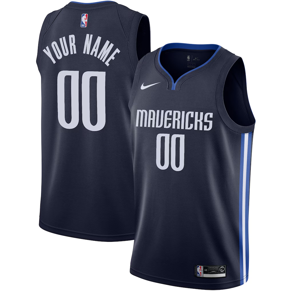 Men's Dallas Mavericks Navy 2019/20 Custom Swingman Jersey - Statement Edition