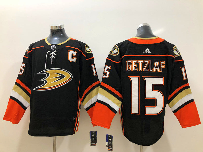 Men's Anaheim Ducks Ryan Getzlaf #15 Black Home Breakaway Player Jersey1