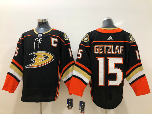 Men's Anaheim Ducks Ryan Getzlaf #15 Black Home Breakaway Player Jersey1