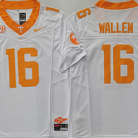 Men's Tennessee Volunteers Morgan Wallen #16 White Game Jersey