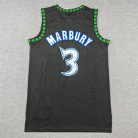 Men's Minnesota Timberwolves Jaden McDaniels #3 Black 1997/98 Hardwood Classics Swingman Jersey1