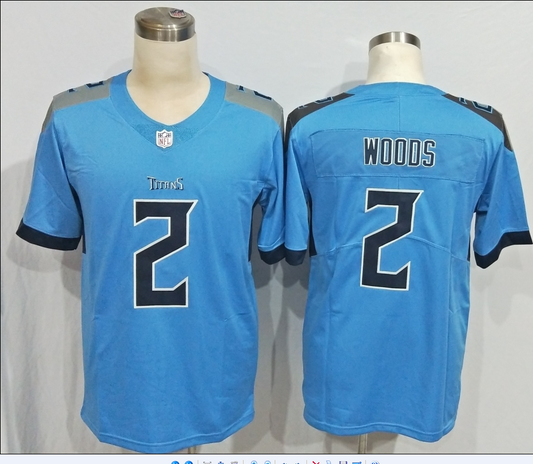 Men's Tennessee Titans Robert Woods #2 Light Blue Game Jersey1