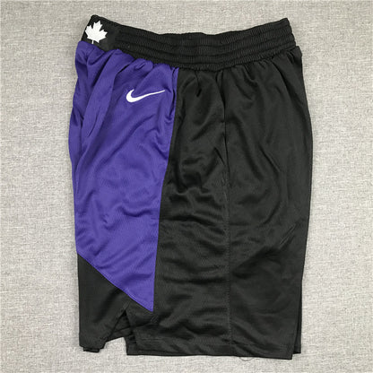 Men's Toronto Raptors Black/Purple Basketball Shorts1 2021 New Style