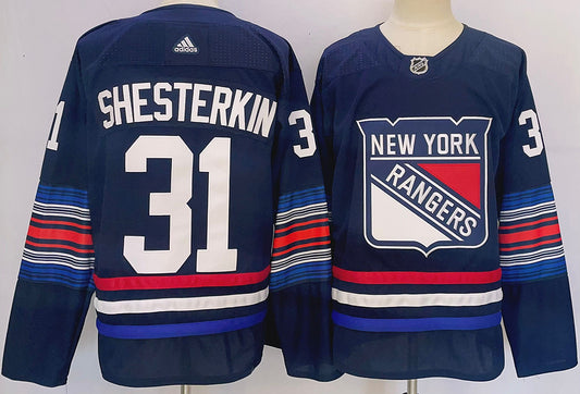 Men's New York Rangers Igor Shesterkin #31 Blue Jersey1