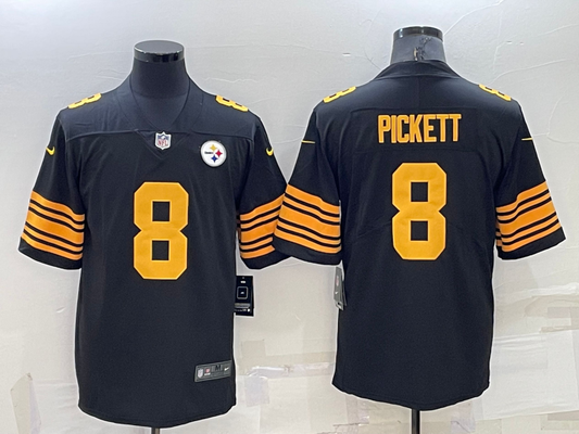 Men's Pittsburgh Steelers Kenny Pickett #8 Black Alternate Legend Jersey1