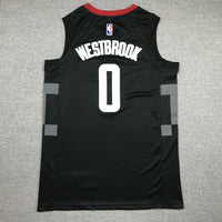 Men's Houston Rockets Russell Westbrook #0 NBA Black Classics Swingman Jersey1