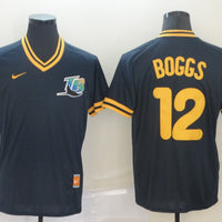 Men's Tampa Bay Rays Wade Boggs #12 Navy Replica Baseball Jersey1