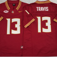 Men's Florida State Seminoles Jordan Travis #13 Red Player Jersey