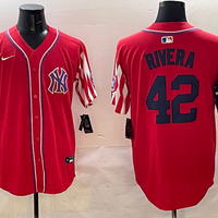 Men's New York Yankees Mariano Rivera #42 Red Limited Player Jersey