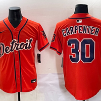 Men's Detroit Tigers Kerry Carpenter #30 Orange Game Player Jersey