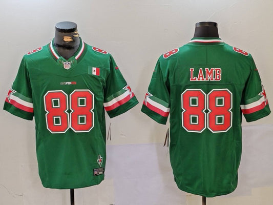 Men's Dallas Cowboys CeeDee Lamb #88 Green Vapor F.U.S.E. Limited Jersey1