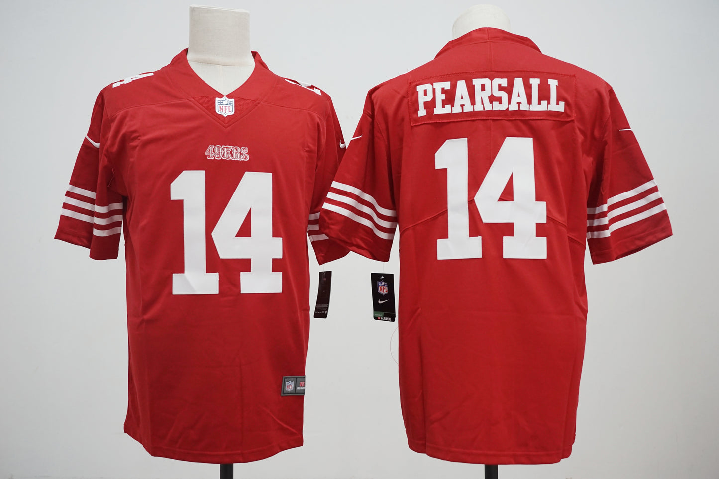 Men's San Francisco 49ers Ricky Pearsall #14 Red Game Jersey