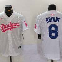 Men's Los Angeles Dodgers Kris Bryant #8 White Limited Player Jersey1