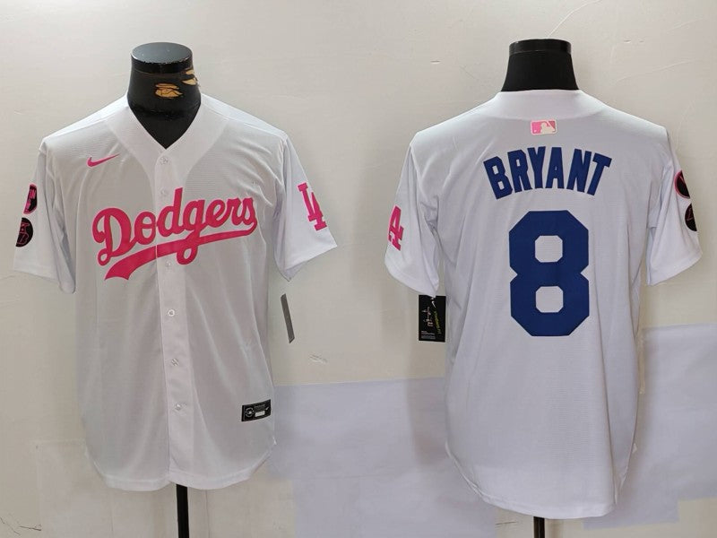 Men's Los Angeles Dodgers Kris Bryant #8 White Limited Player Jersey1