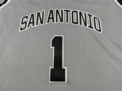 Men's San Antonio Spurs Victor Wembanyama #1 Silver Swingman Jersey - Statement Edition